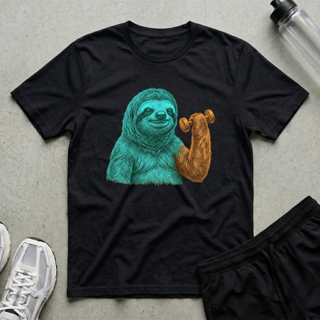 Sloth One Bicep Curl T-Shirt