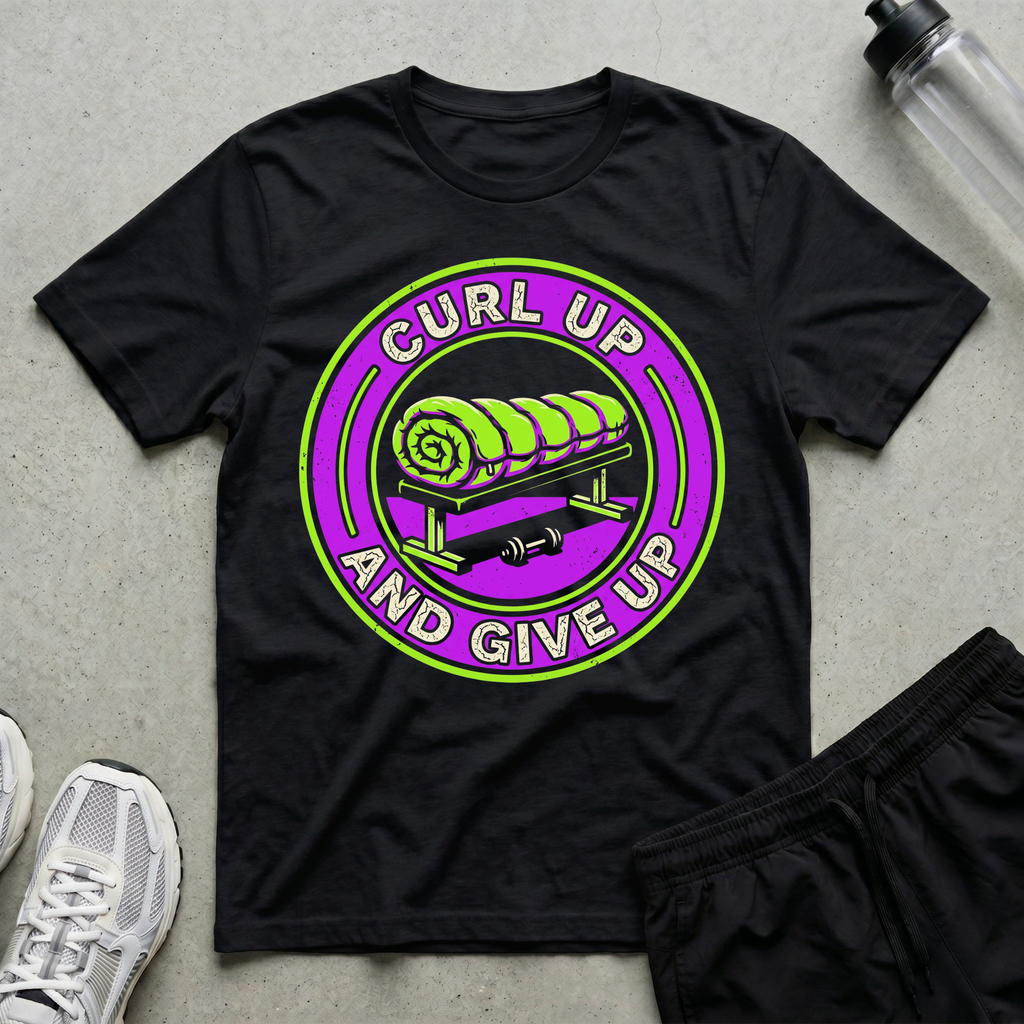 Curl Up And Give Up Neon T-Shirt