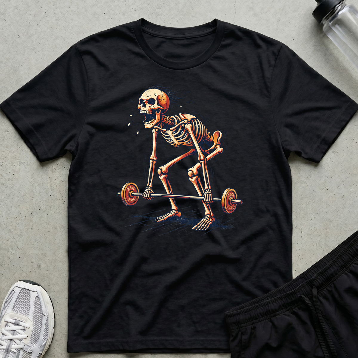Deadlift Skeleton T-Shirt - Black