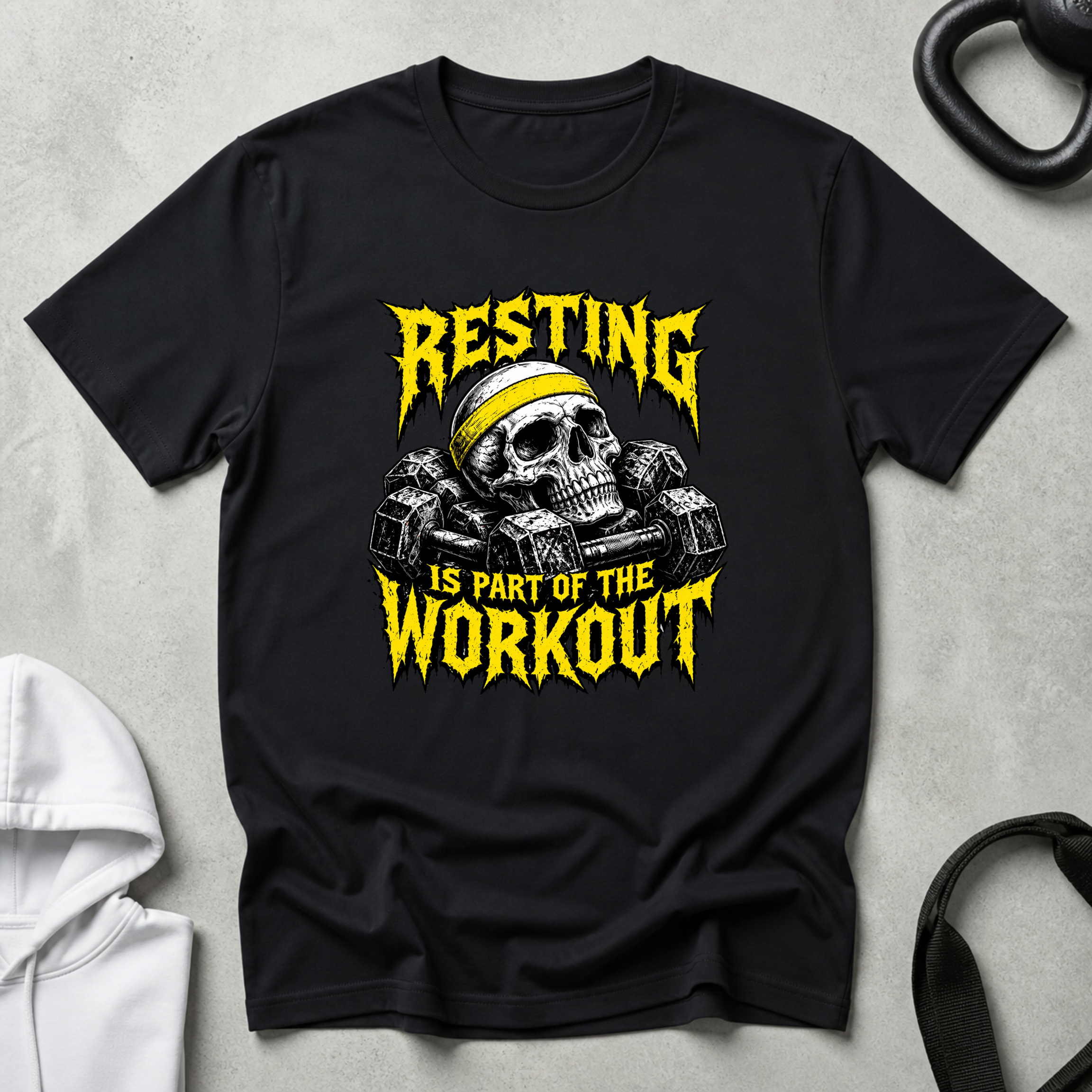 Resting is part of the workout yellow