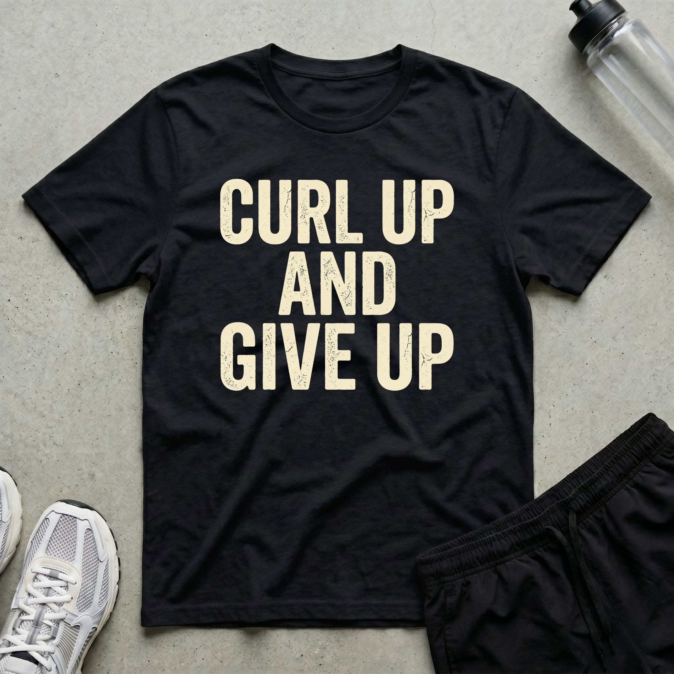 Curl Up And Give Up Bold Type T-Shirt