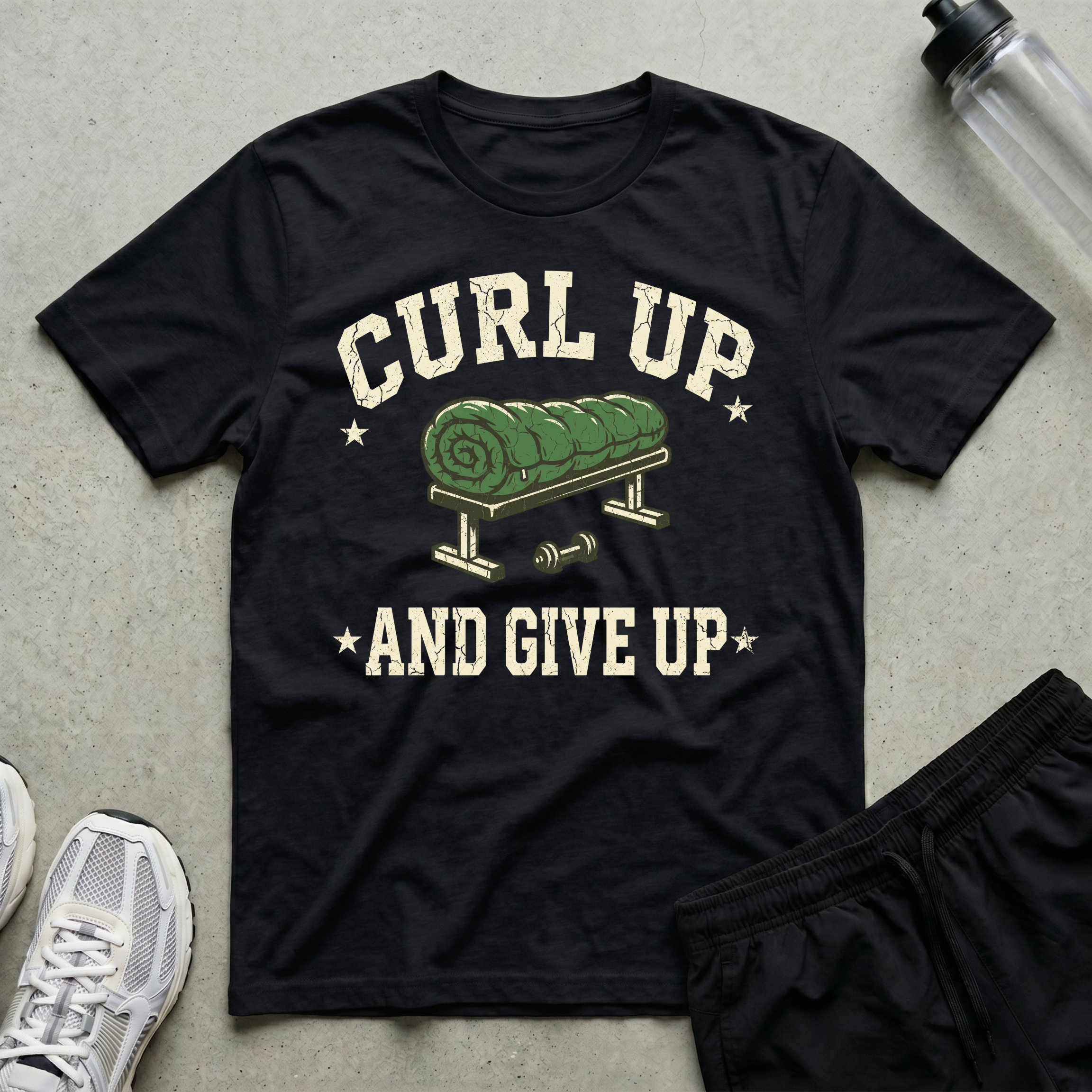 Curl Up And Give Up Varsity T-Shirt