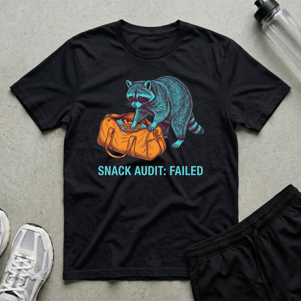 Raccoon Snack Audit T-Shirt