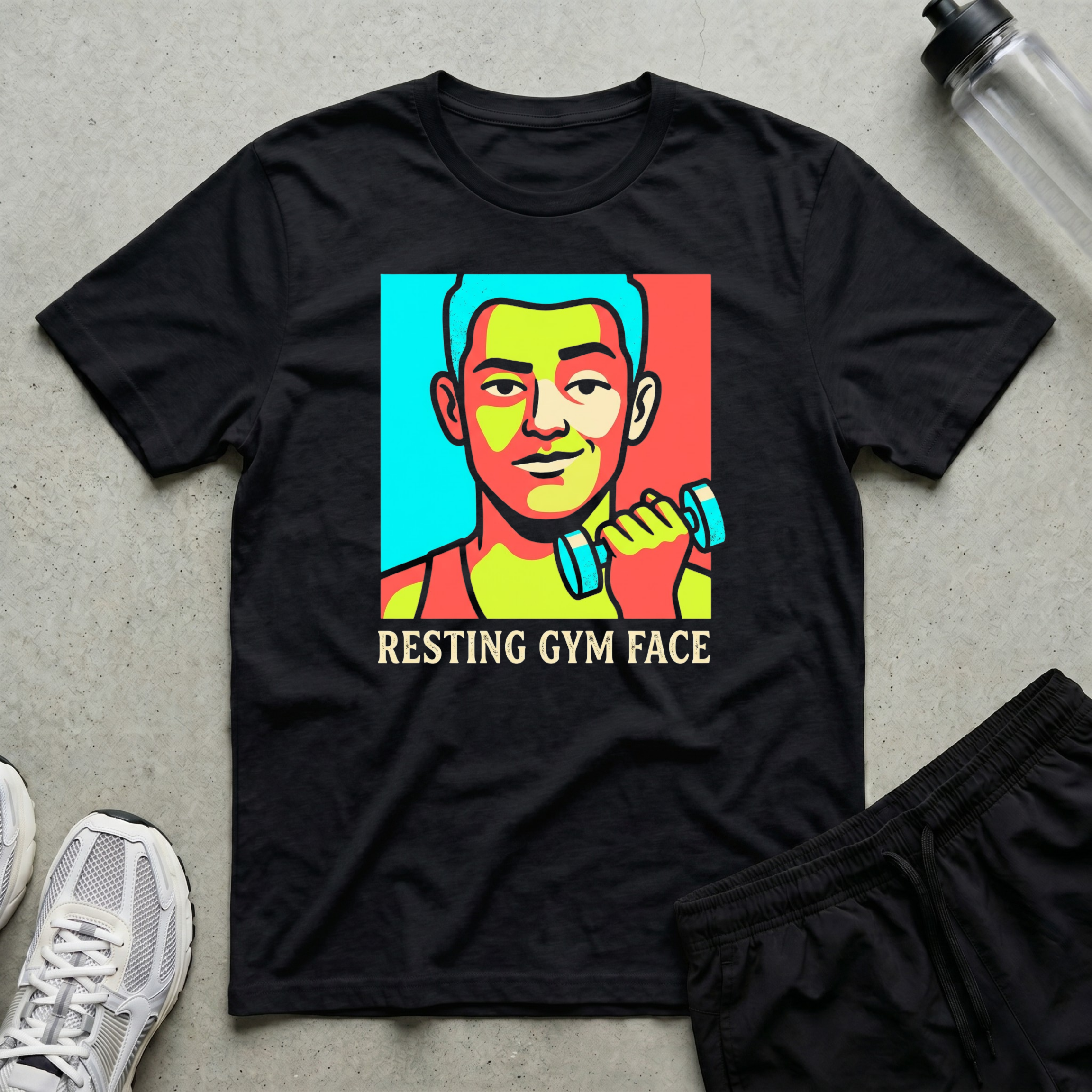Resting Gym Face Portrait T-Shirt