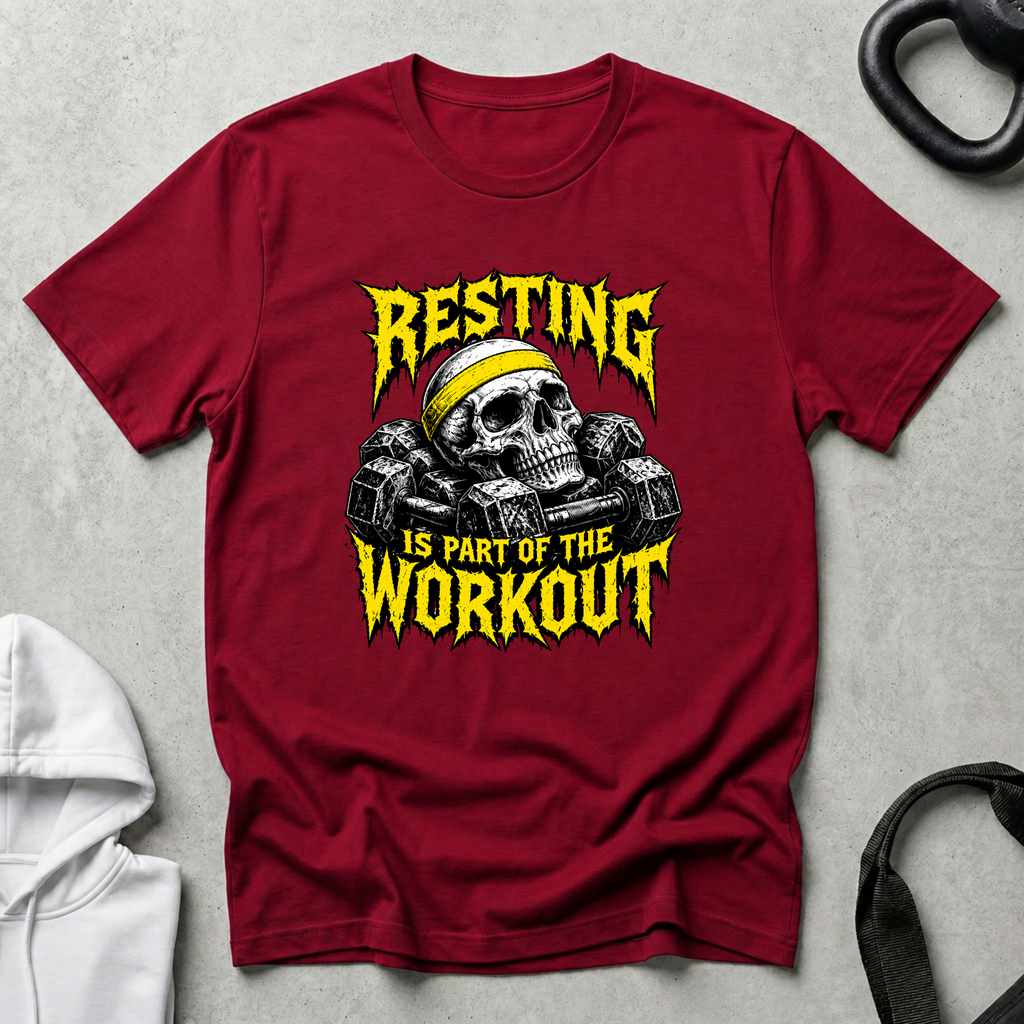 Resting is part of the workout yellow