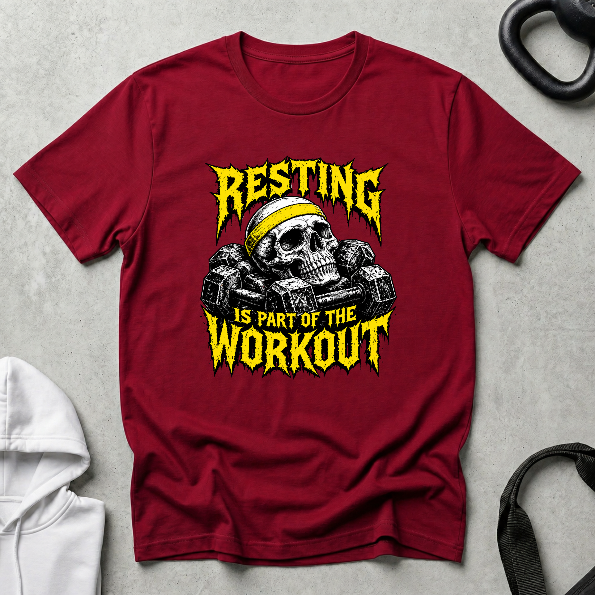 Resting is part of the workout yellow
