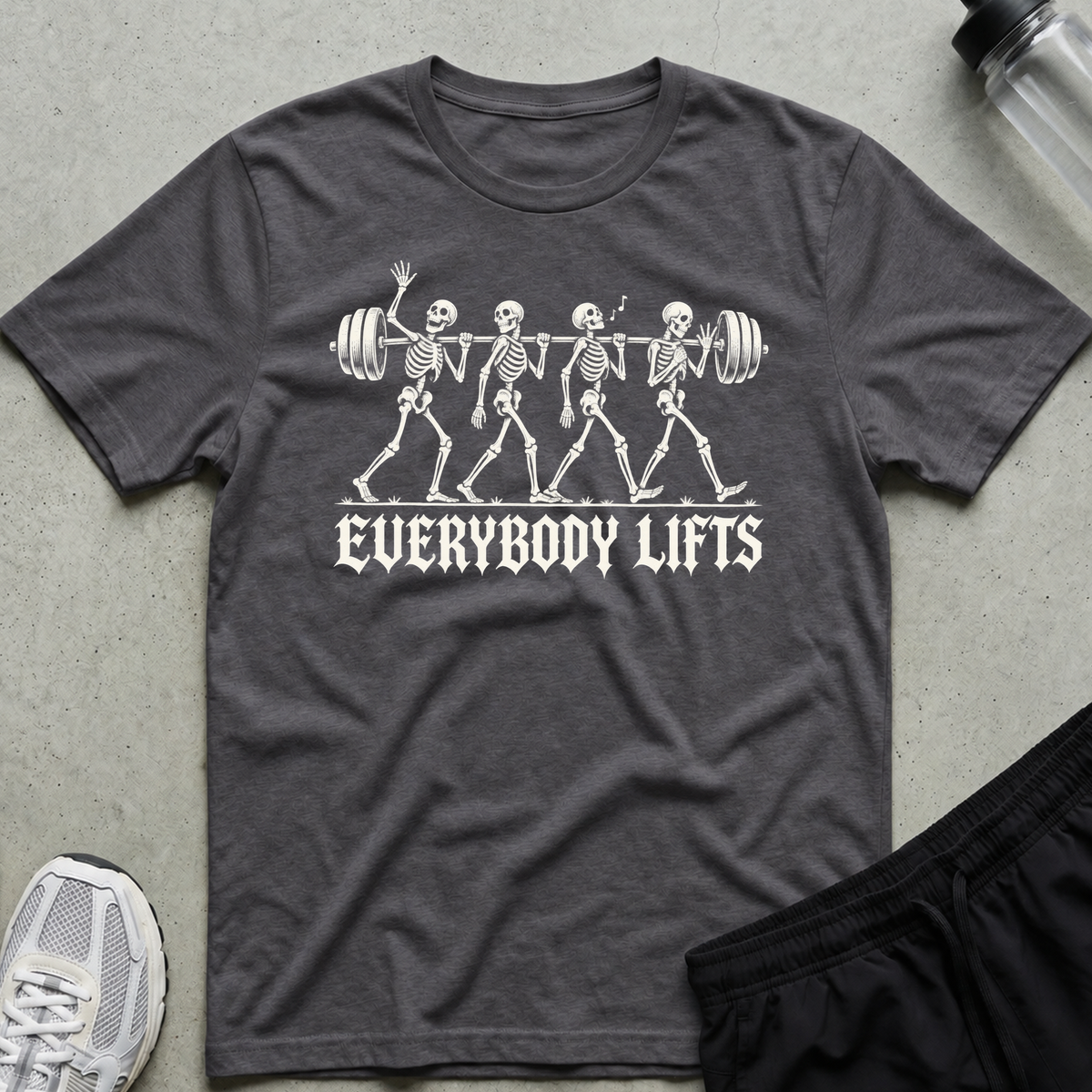 Everybody Lifts T-Shirt - Charcoal
