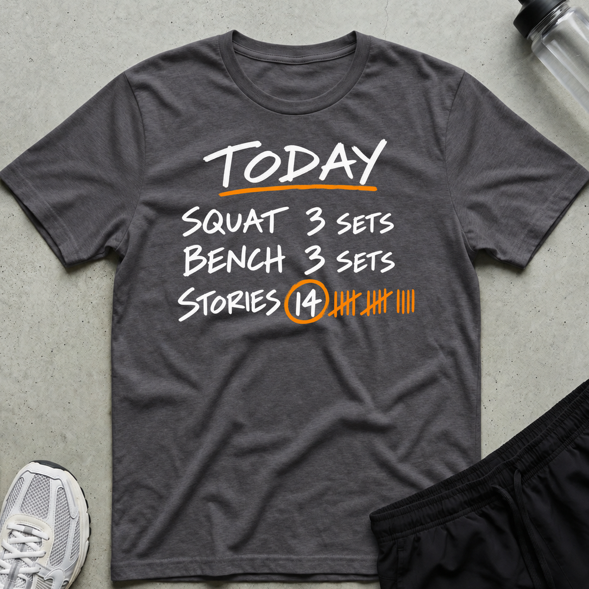 Training Log T-Shirt - Charcoal