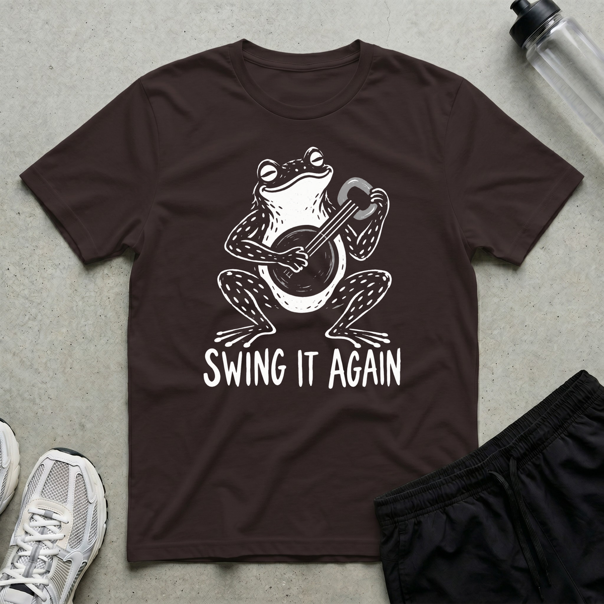 Swing It Again T-Shirt - Dark Chocolate