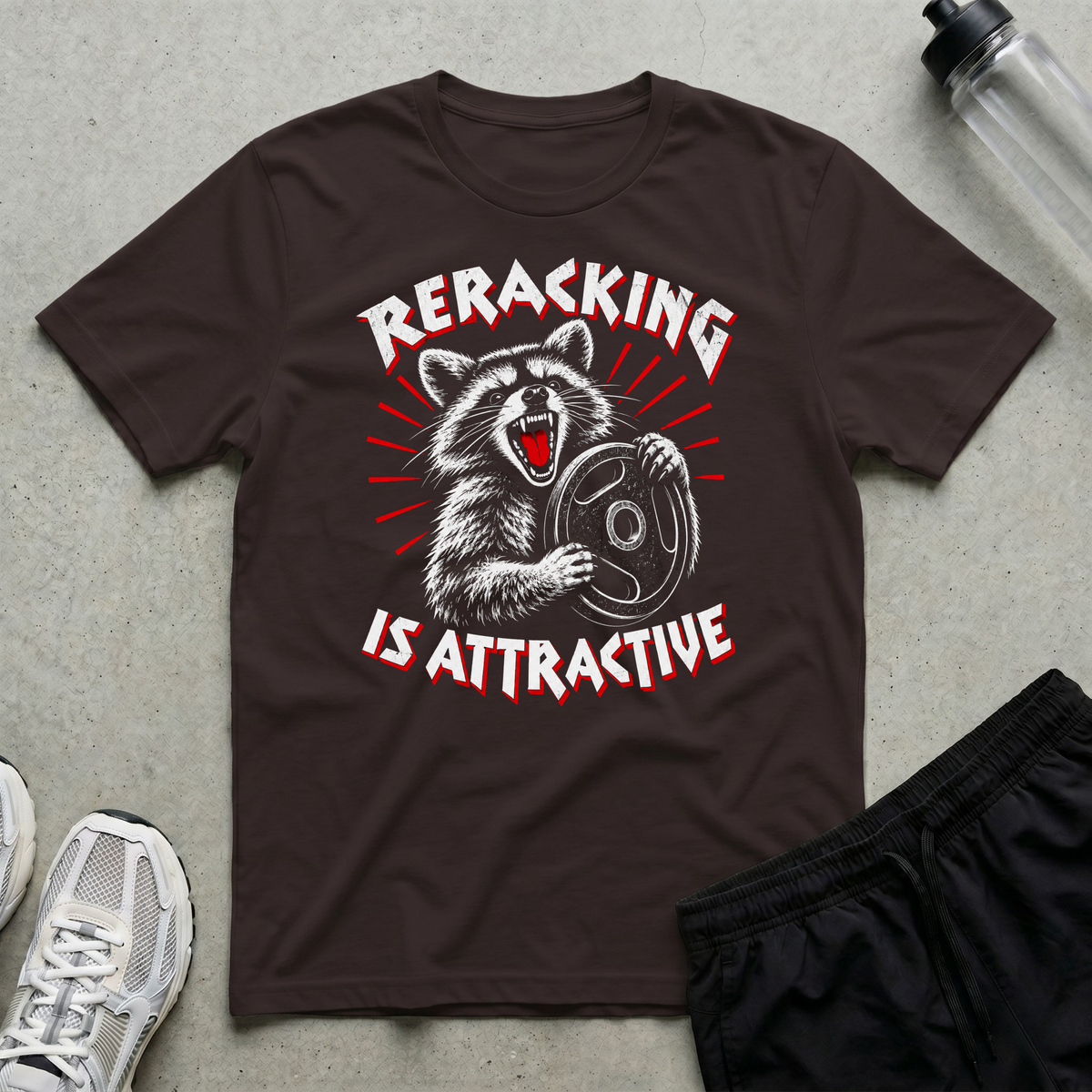 Reracking Is Attractive T-Shirt - Dark Chocolate