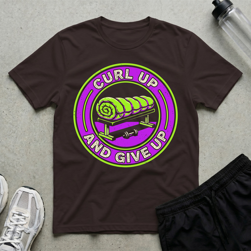 Curl Up And Give Up Neon T-Shirt