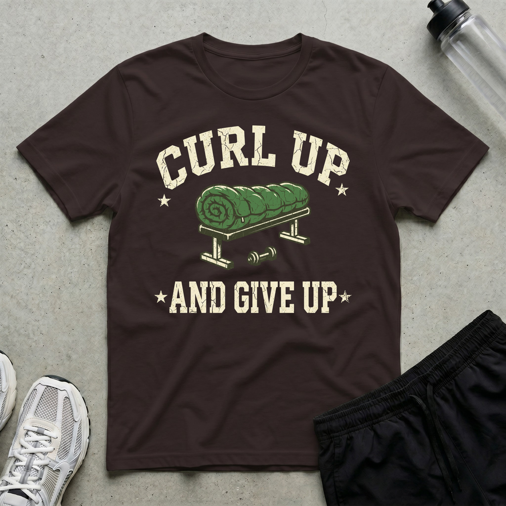 Curl Up And Give Up Varsity T-Shirt