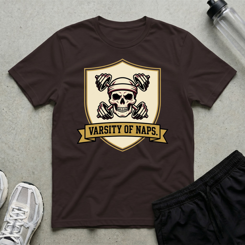 Skull Barbell Varsity T-Shirt