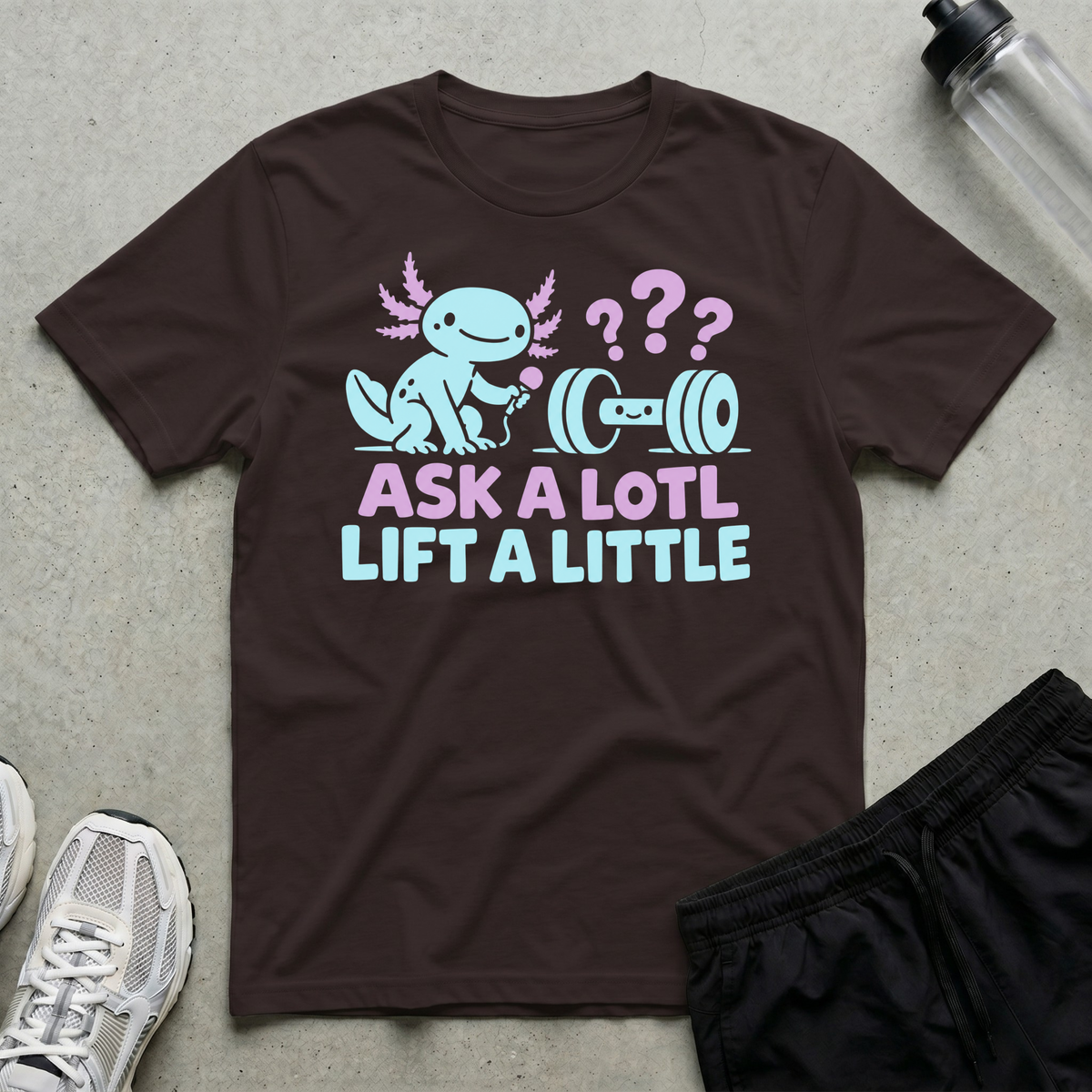 Ask A Lotl T-Shirt - Dark Chocolate