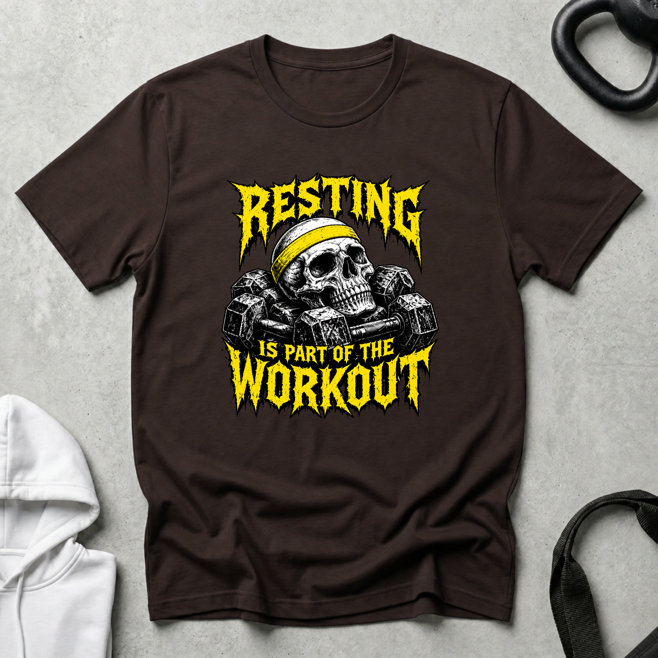 Resting is part of the workout yellow