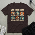 Gym Floor Fauna T-Shirt - Dark Chocolate