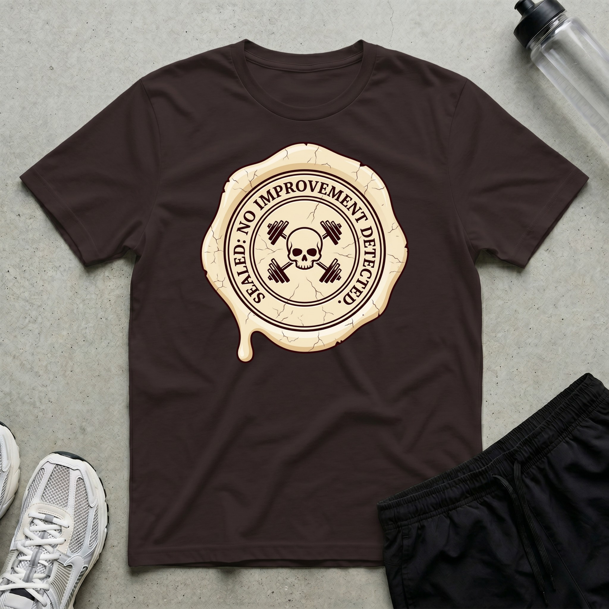 Skull Barbell Wax T-Shirt