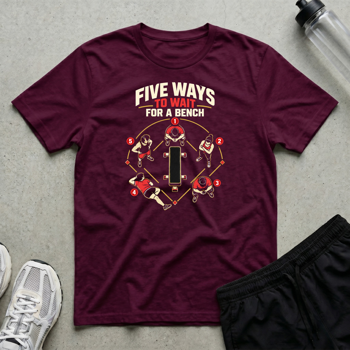 Ways To Wait T-Shirt - Maroon