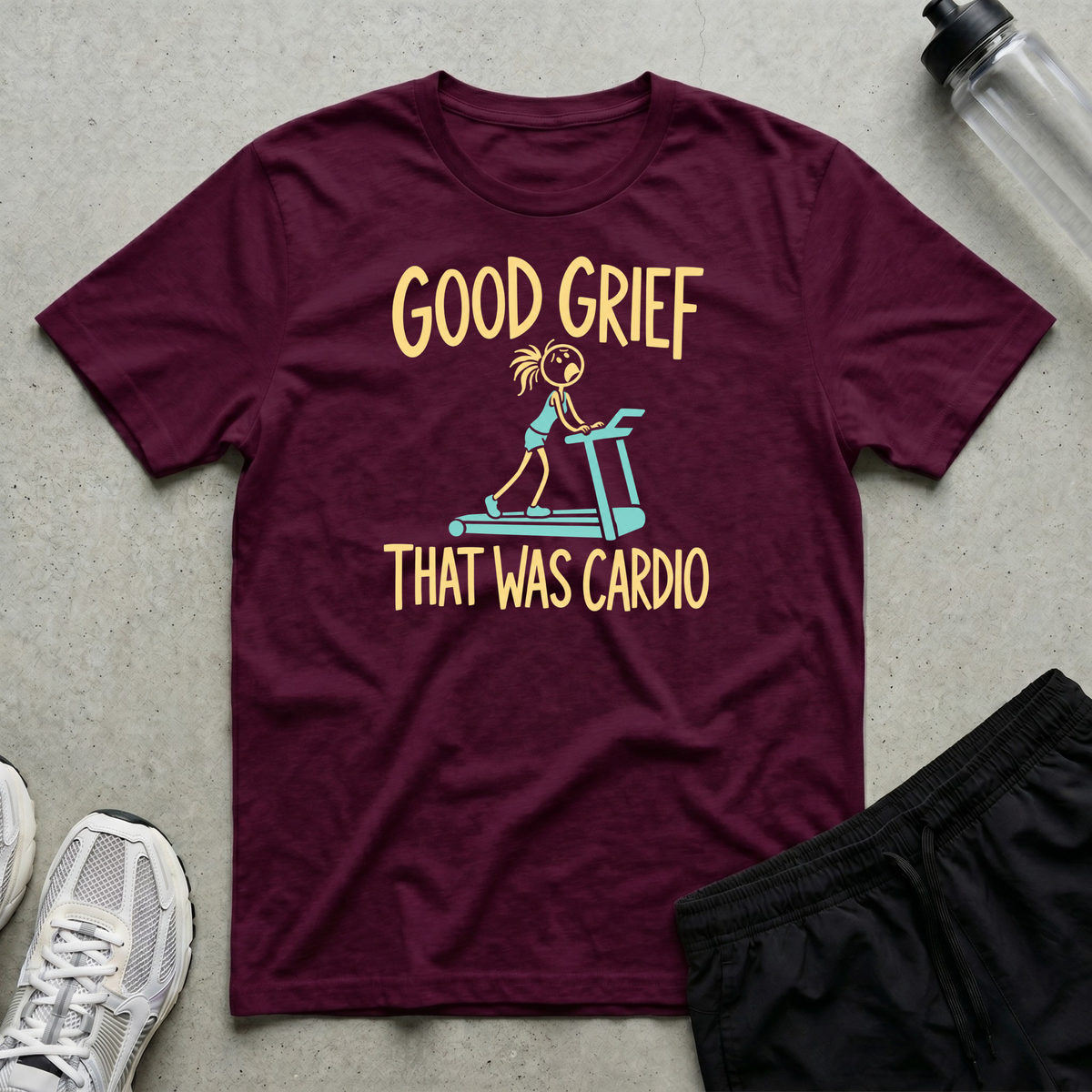 Good Grief Cardio T-Shirt - Maroon