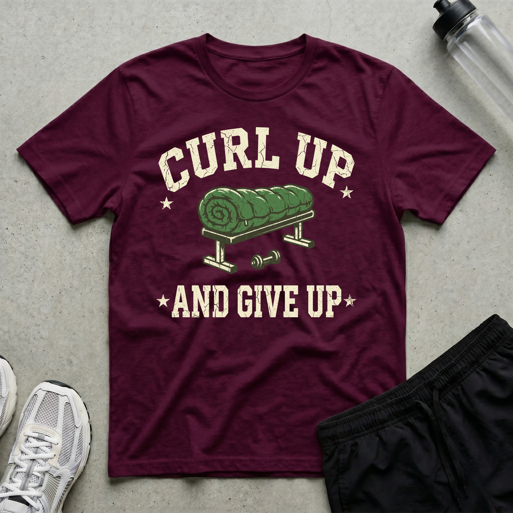 Curl Up And Give Up Varsity T-Shirt