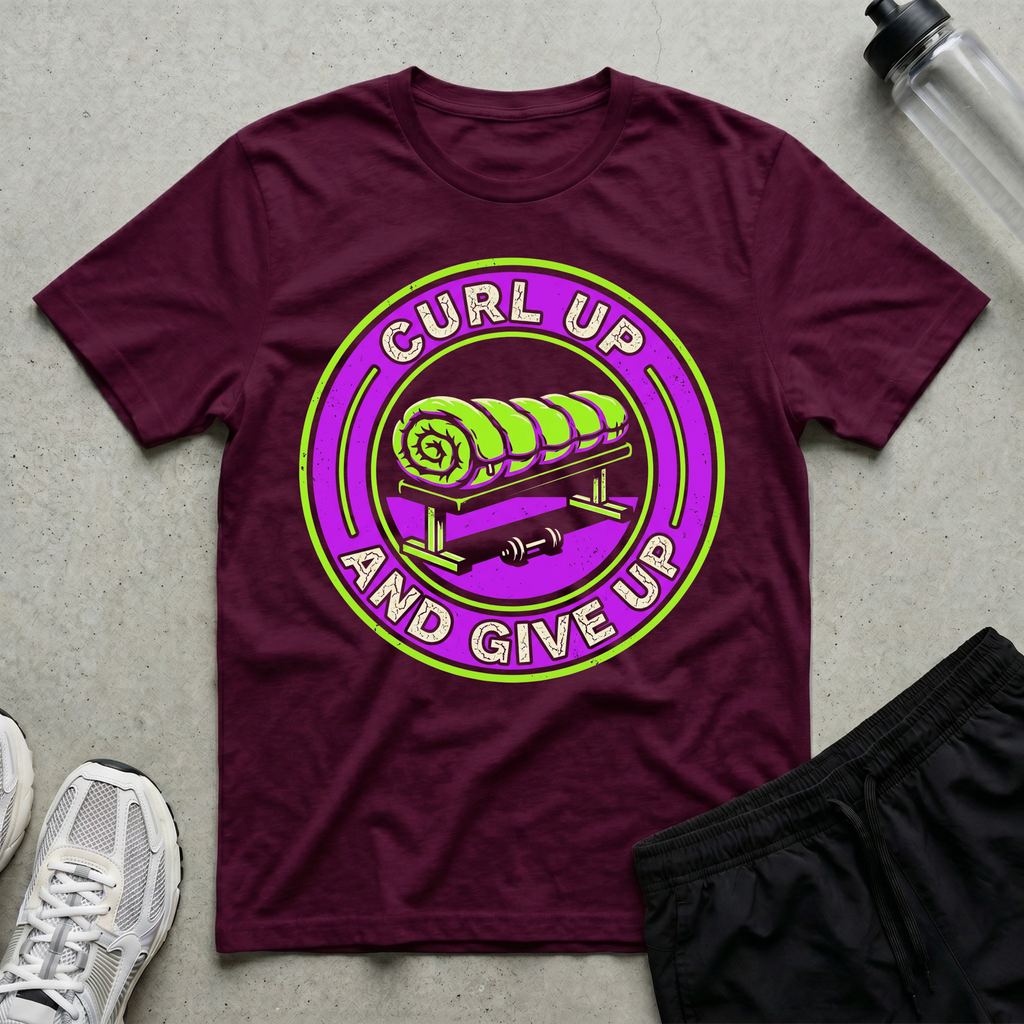 Curl Up And Give Up Neon T-Shirt