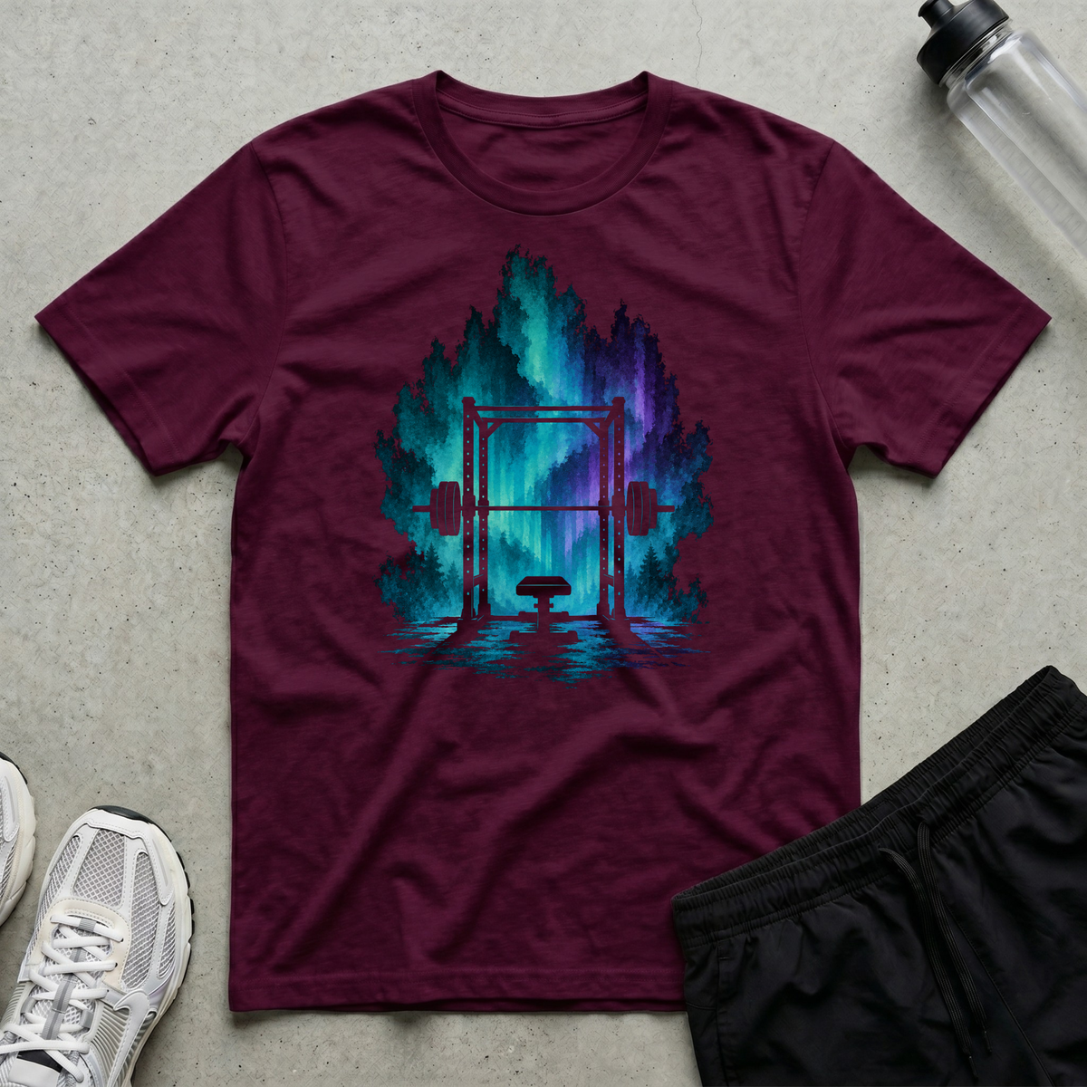 Aurora Rack T-Shirt - Maroon