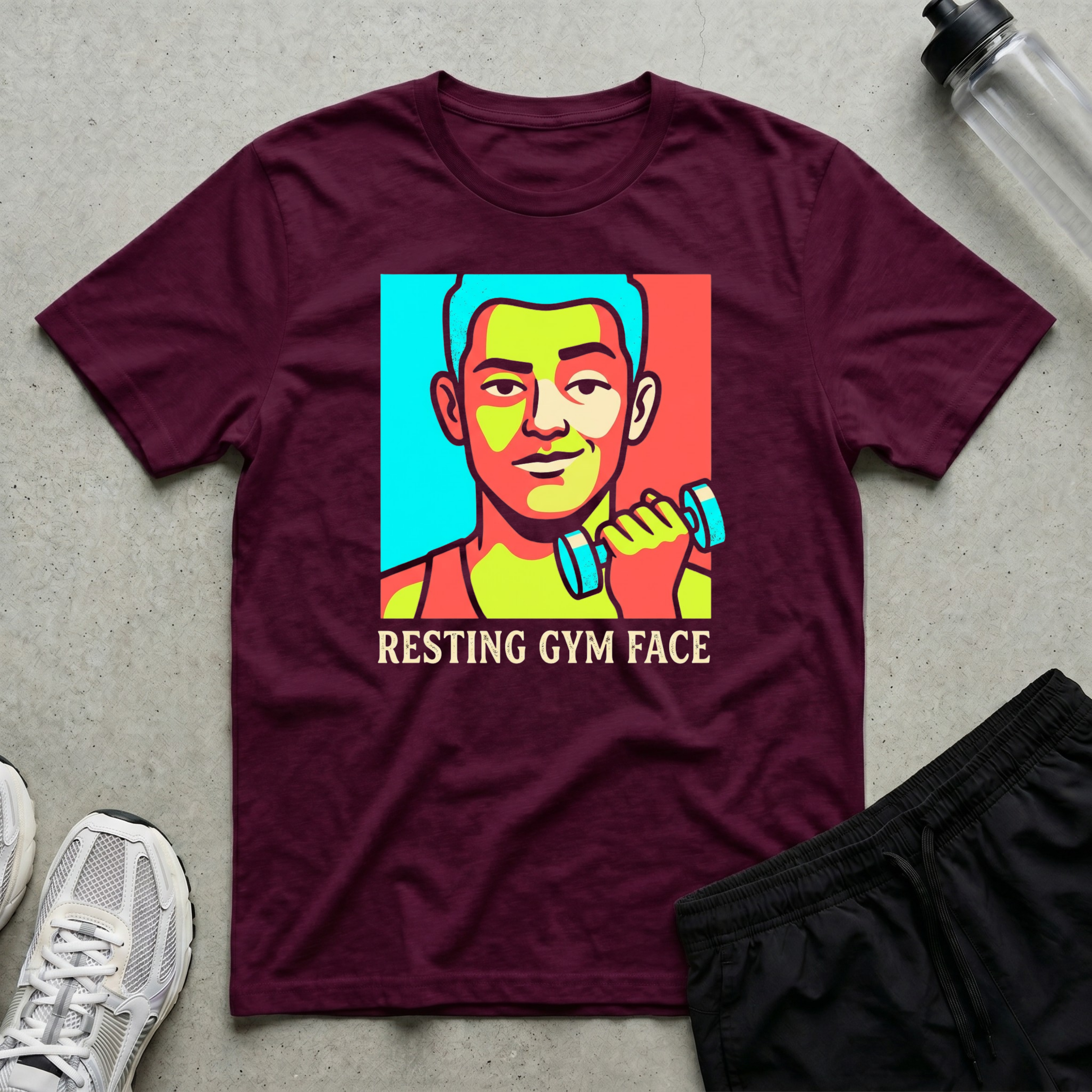 Resting Gym Face Portrait T-Shirt