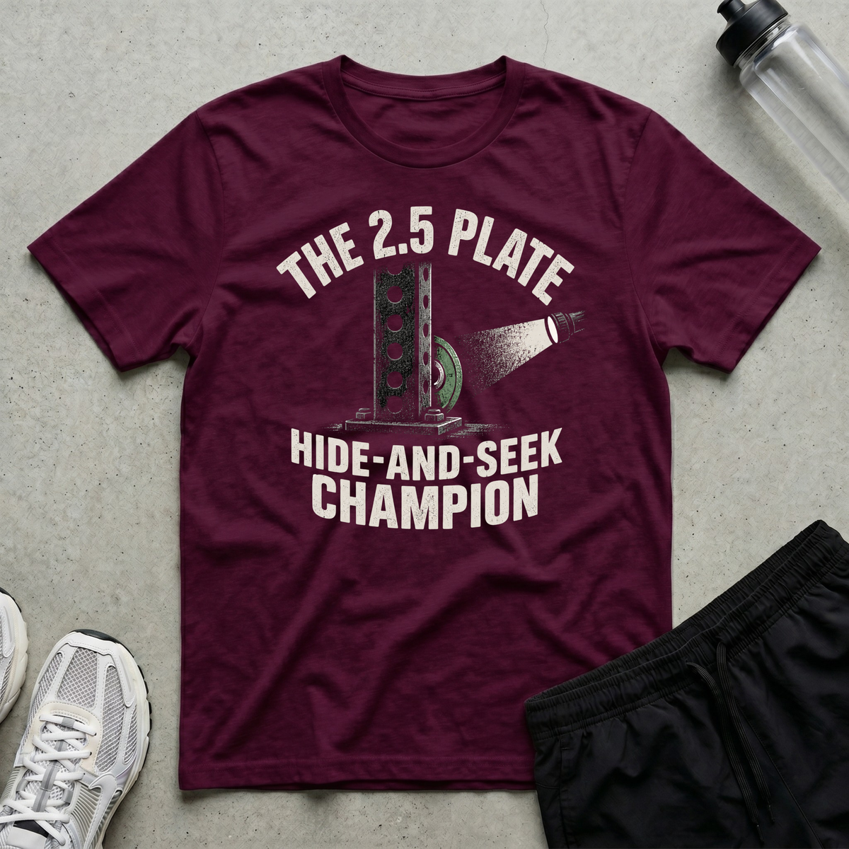 Plate Hide Seek T-Shirt - Maroon