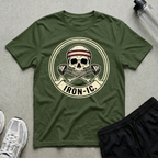 Skull Barbell Ironic T-Shirt
