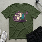 Barbell Rack Raccoon T-Shirt