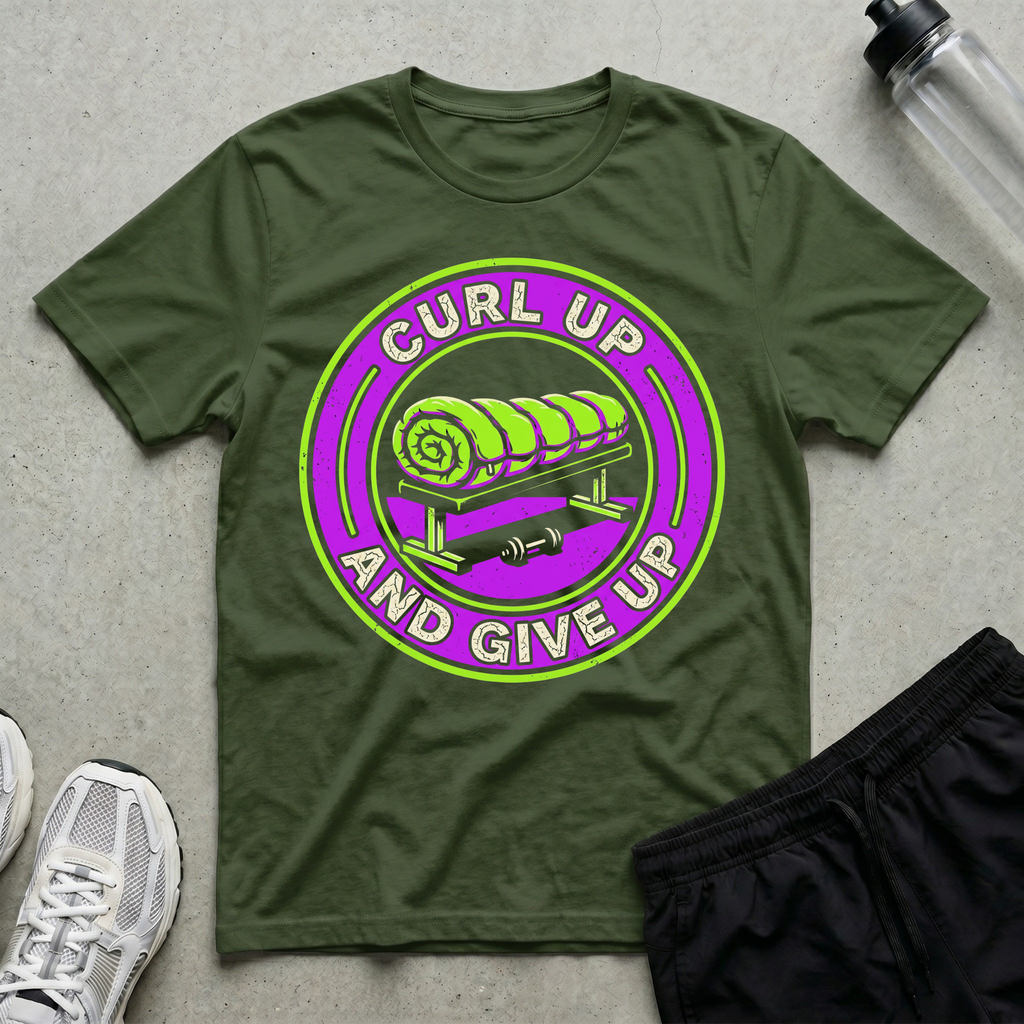 Curl Up And Give Up Neon T-Shirt