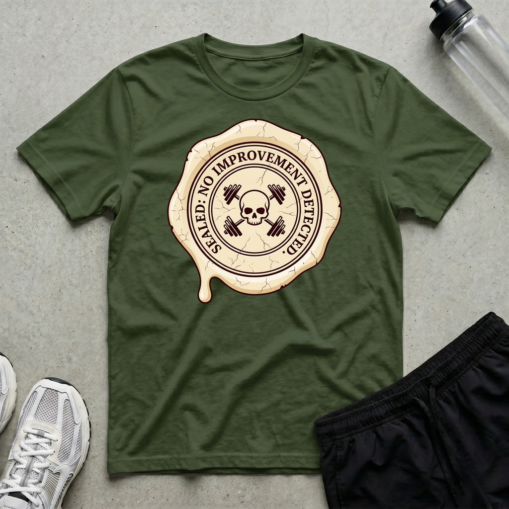 Skull Barbell Wax T-Shirt