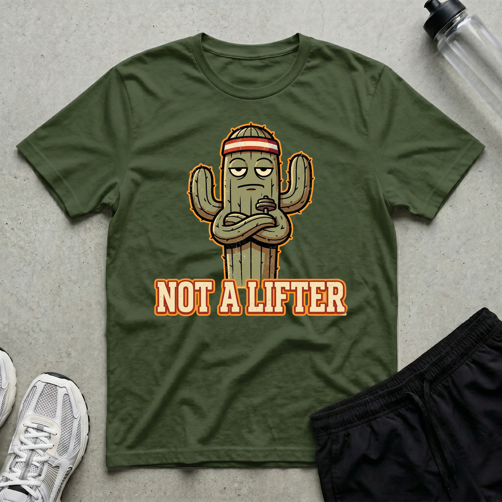 Not A Lifter Cactus T-Shirt