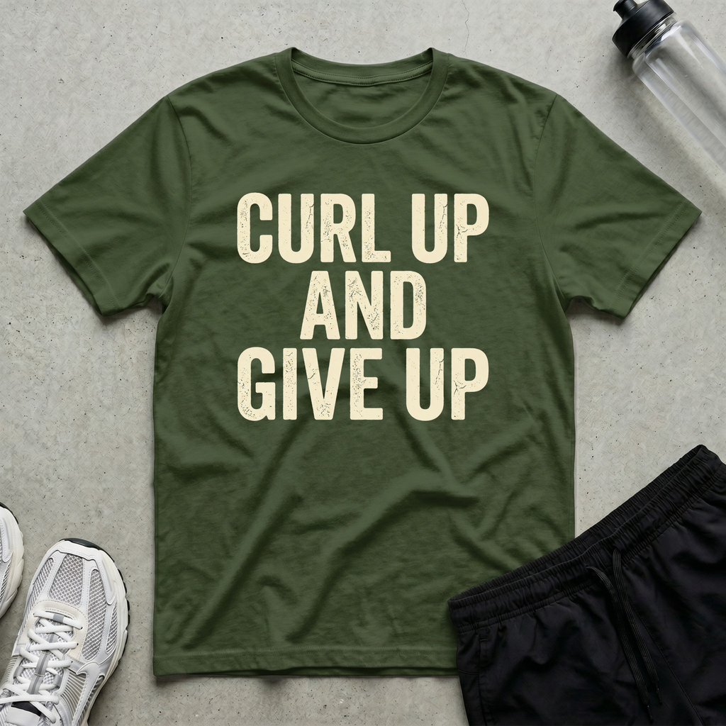 Curl Up And Give Up Bold Type T-Shirt