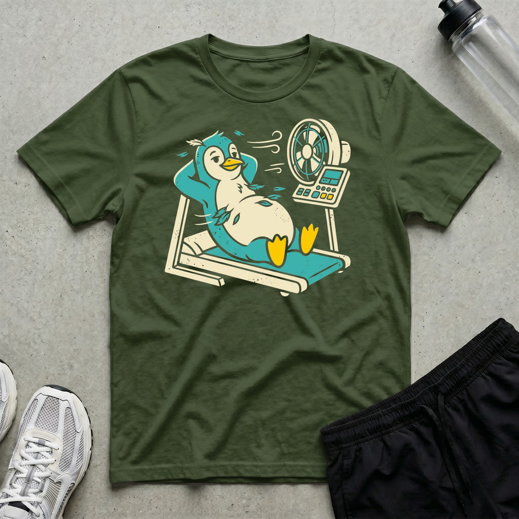 Treadmill Fan Penguin T-Shirt