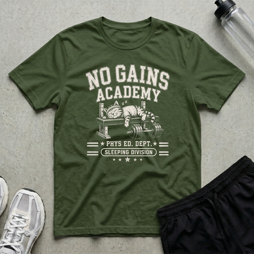 No Gains Academy T-Shirt