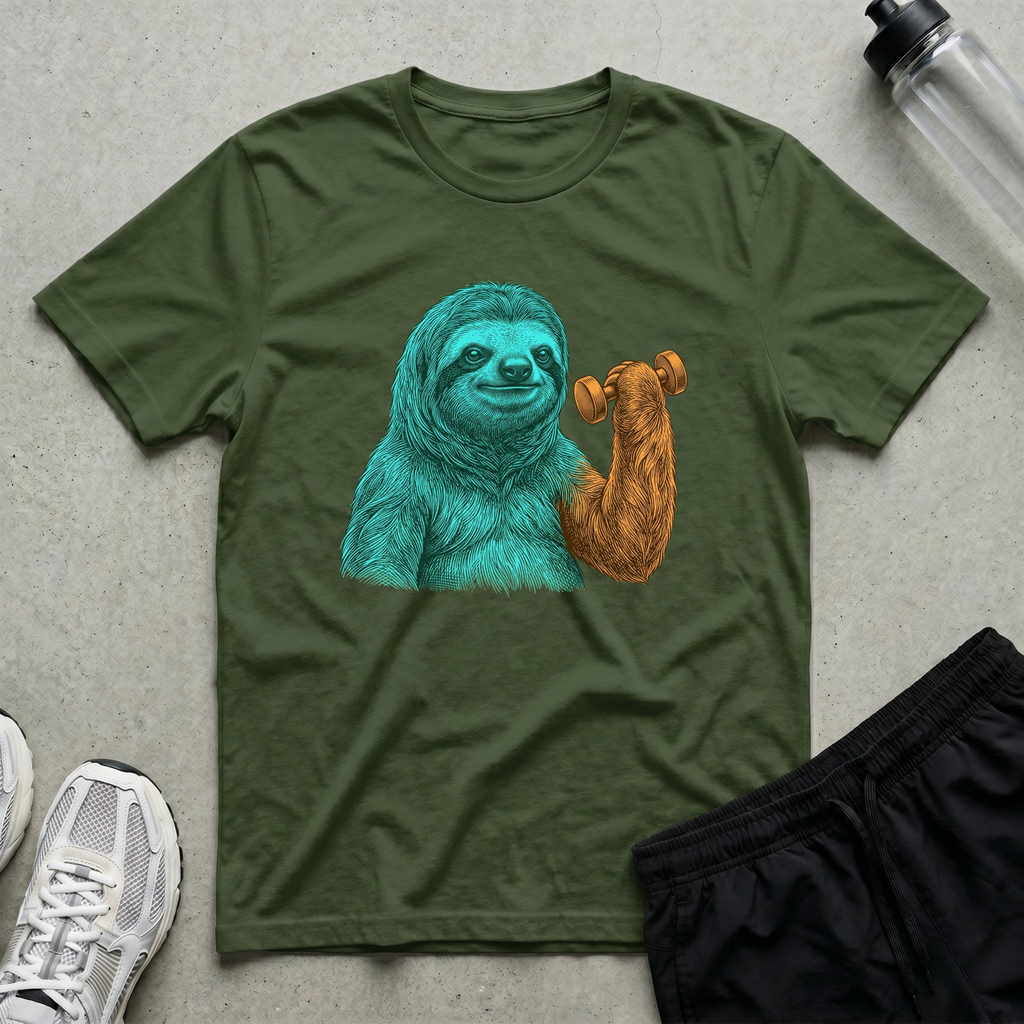 Sloth One Bicep Curl T-Shirt