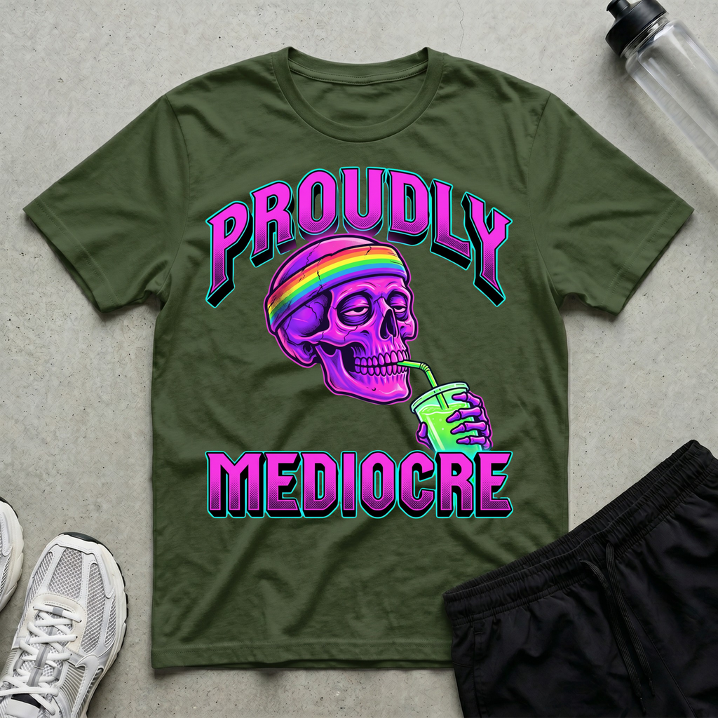 Proudly Mediocre Neon T-Shirt