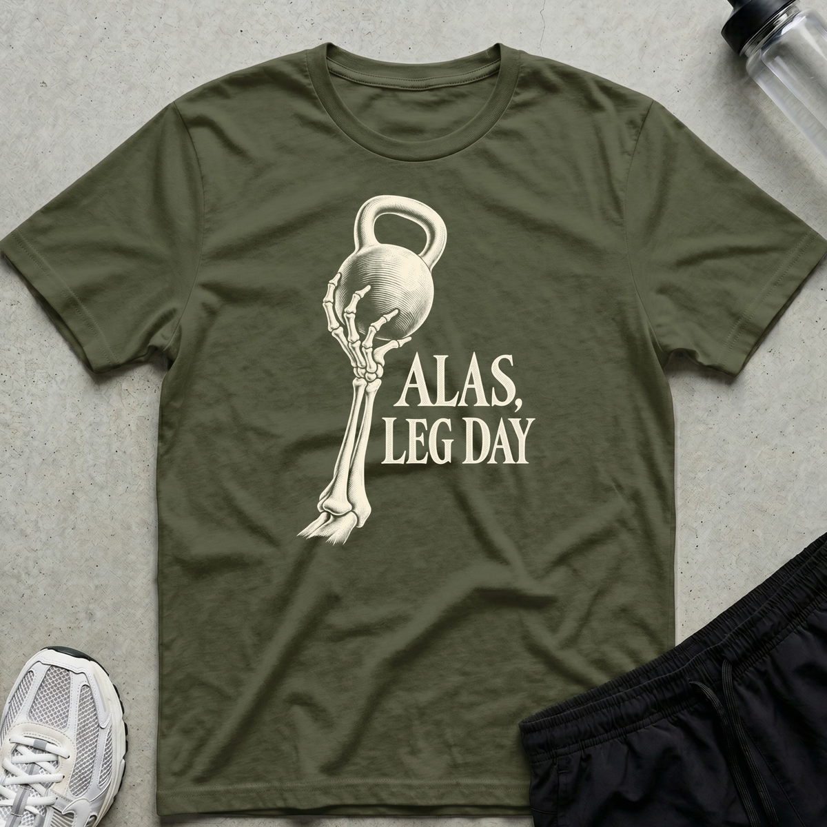Alas Leg Day T-Shirt - Military Green
