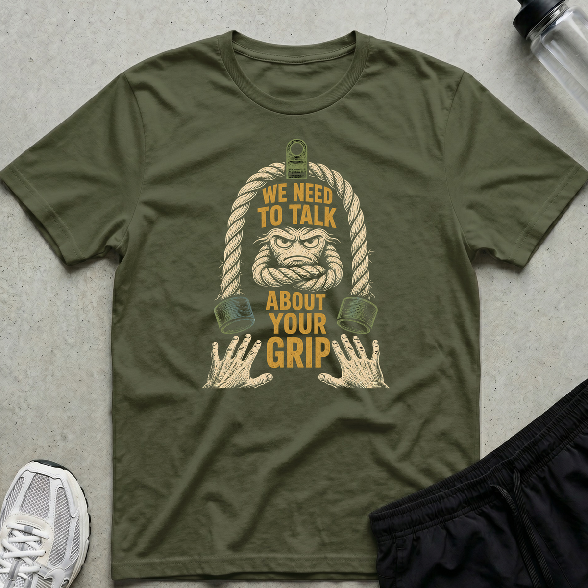 About Your Grip T-Shirt - Military Green