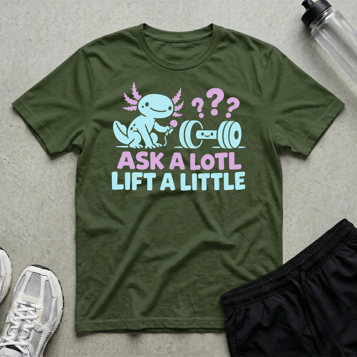 Ask A Lotl T-Shirt - Military Green