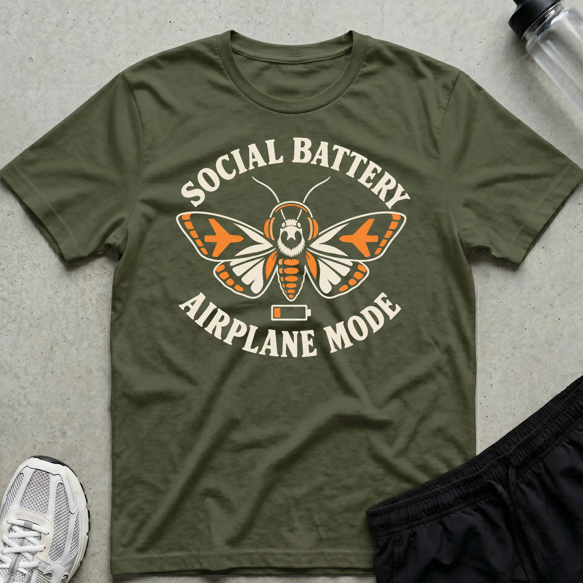 Airplane Mode T-Shirt - Military Green