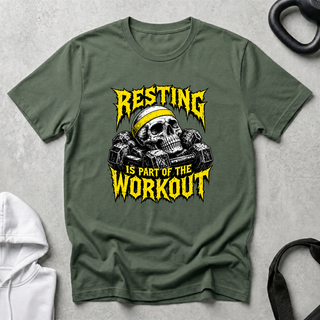 Resting is part of the workout yellow
