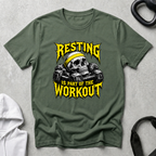 Resting is part of the workout yellow