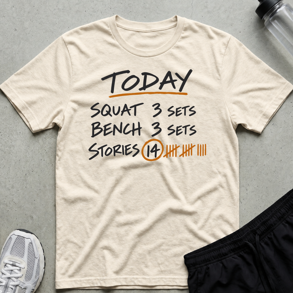 Training Log T-Shirt - Natural