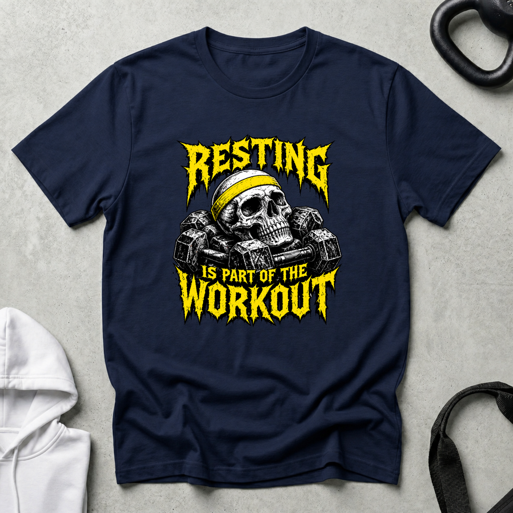 Resting is part of the workout yellow