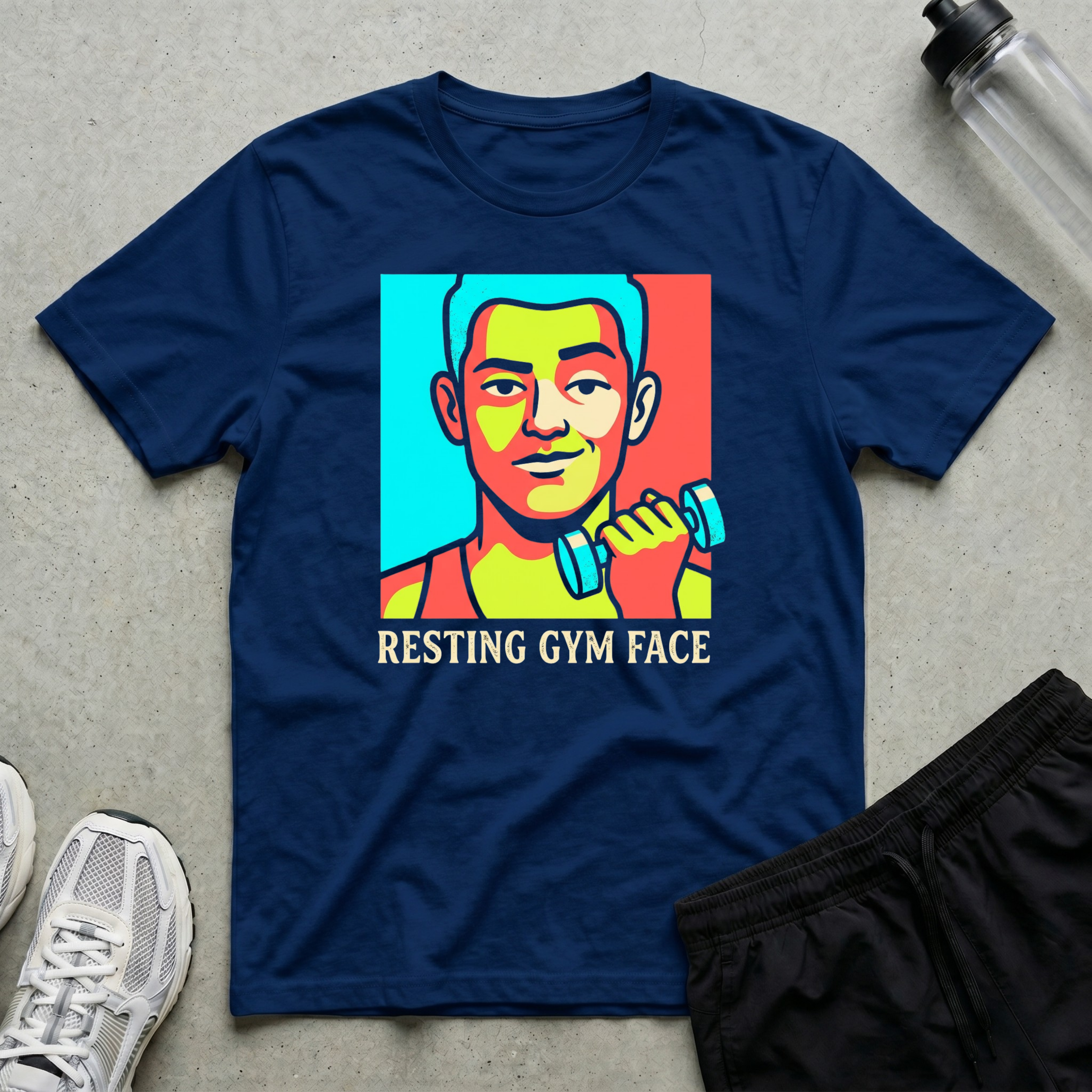 Resting Gym Face Portrait T-Shirt