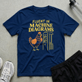 Fluent Machine Diagrams T-Shirt - Navy