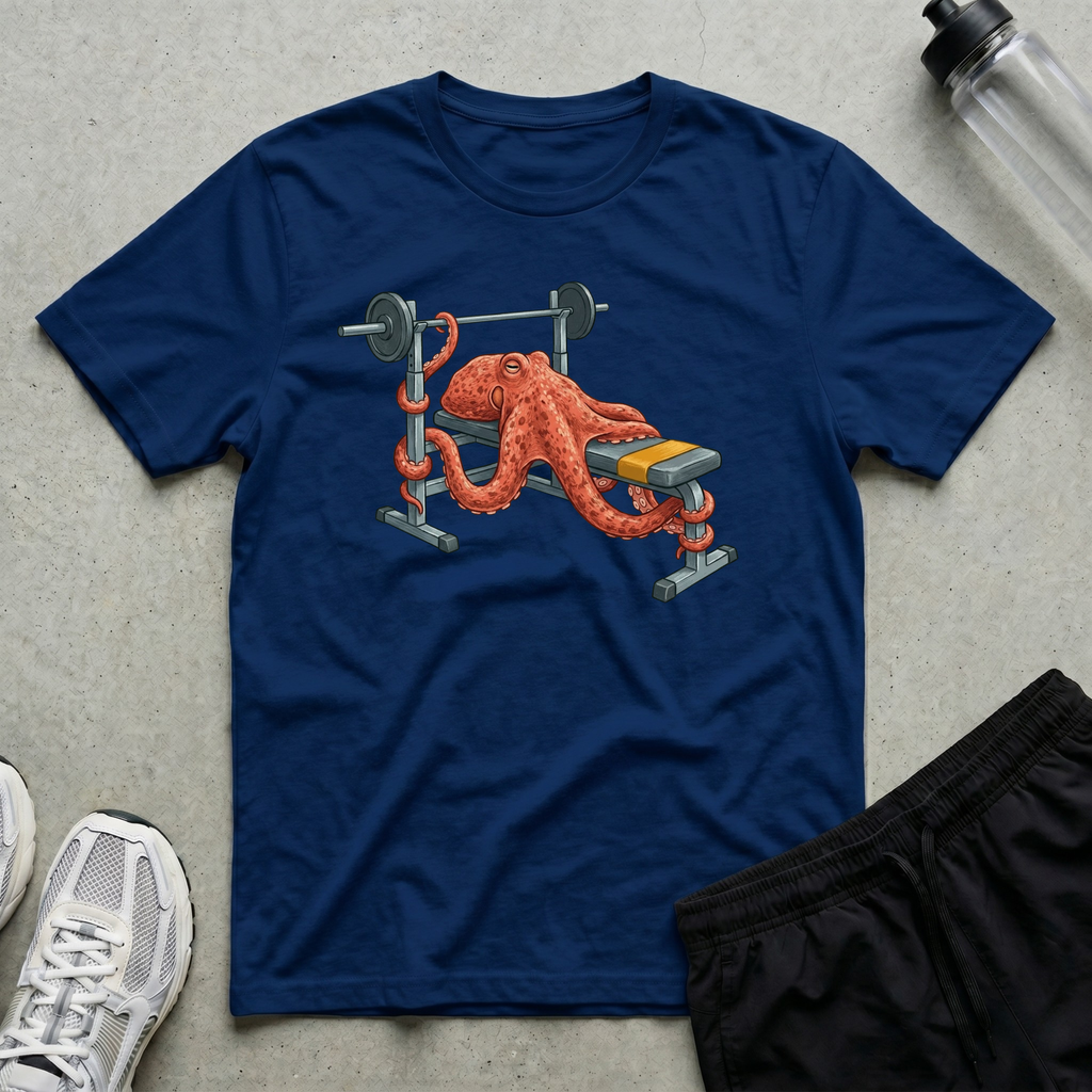Octopus Clings To Bench T-Shirt
