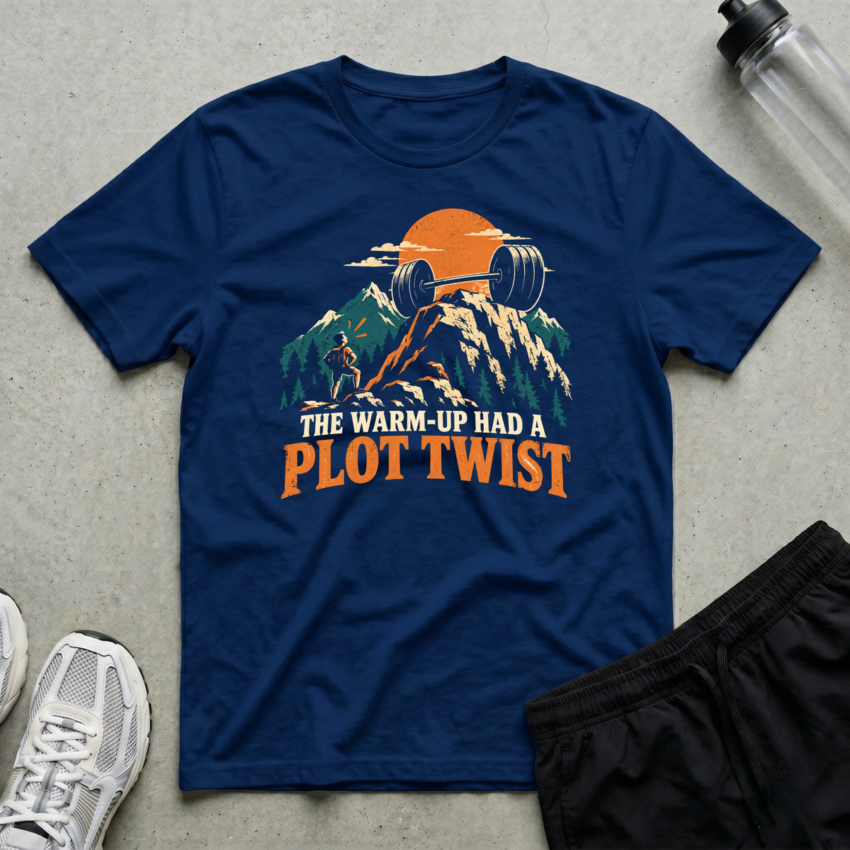 Warmup Plot Twist T-Shirt - Navy